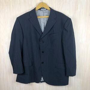 Oscar De La Renta Components 100% Wool Three Button Pin Stripe Blazer Jacket 46R